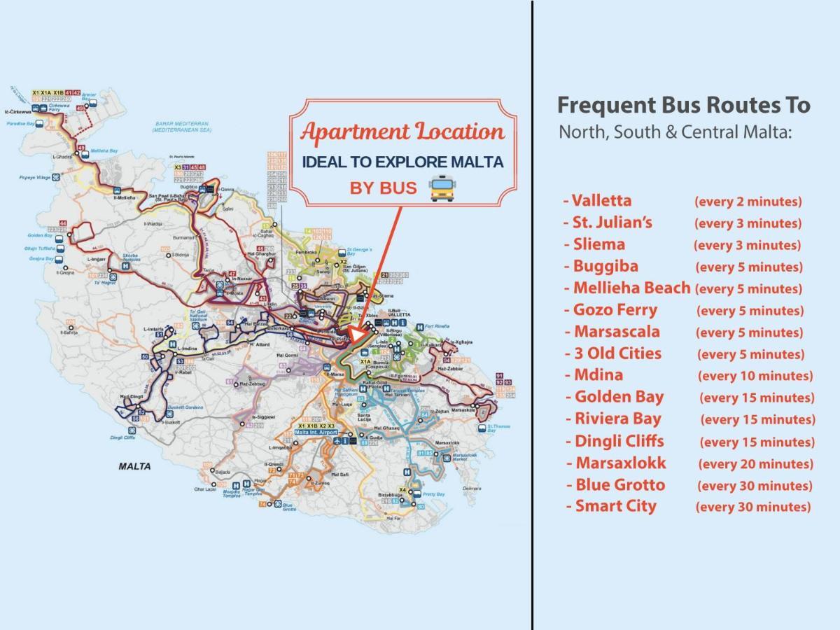 Central Rooms - Near Valletta & Sliema - Best Bus Lines Hamrun Bagian luar foto